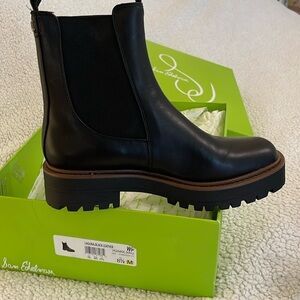 Sam Edelman Laguna black waterproof leather boots 🥾 women’s 8.5